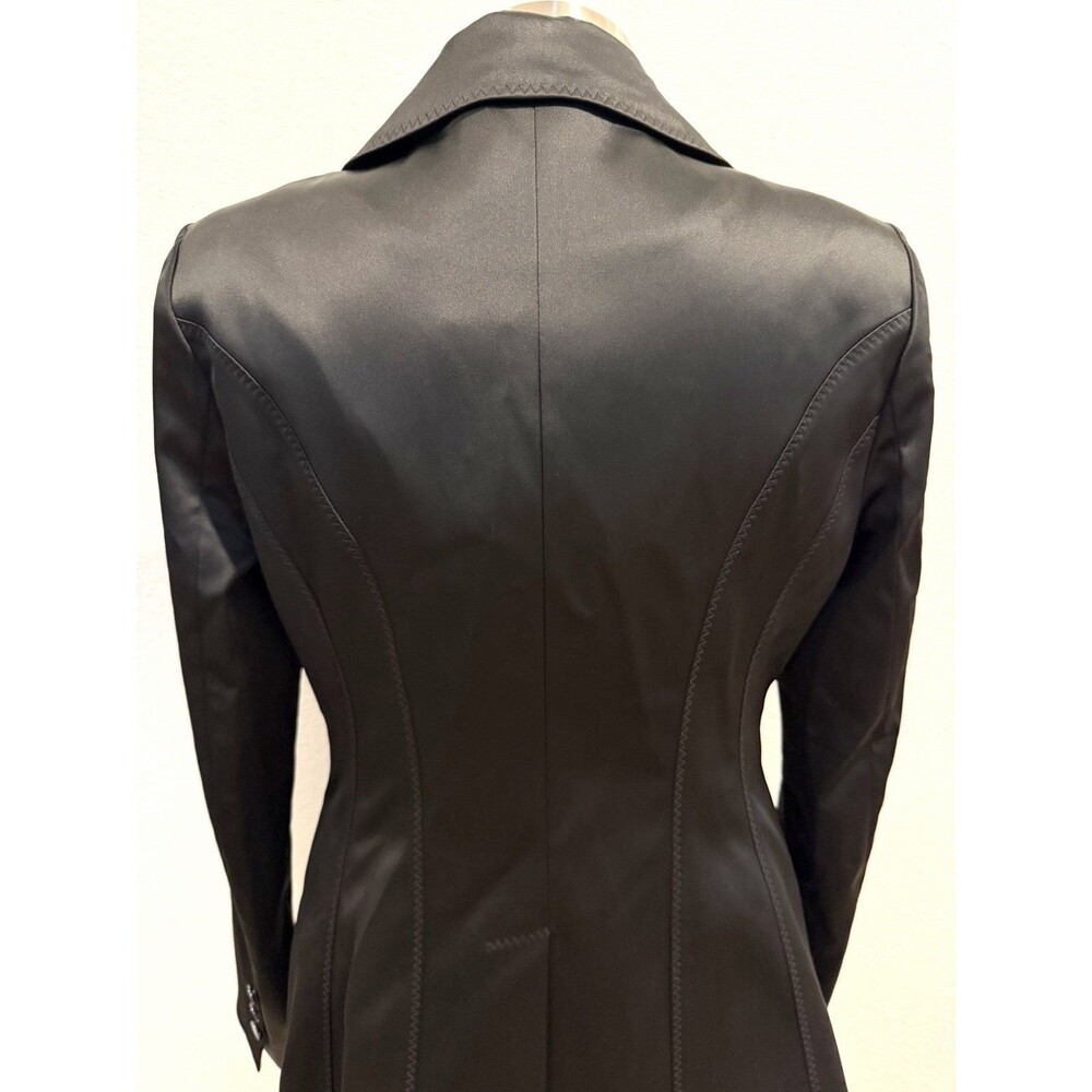 Marciano Women Black Noir Tuxedo Blazer NWT Size 10 Shawl Lapel Flare Back $278 - Picture 13 of 16